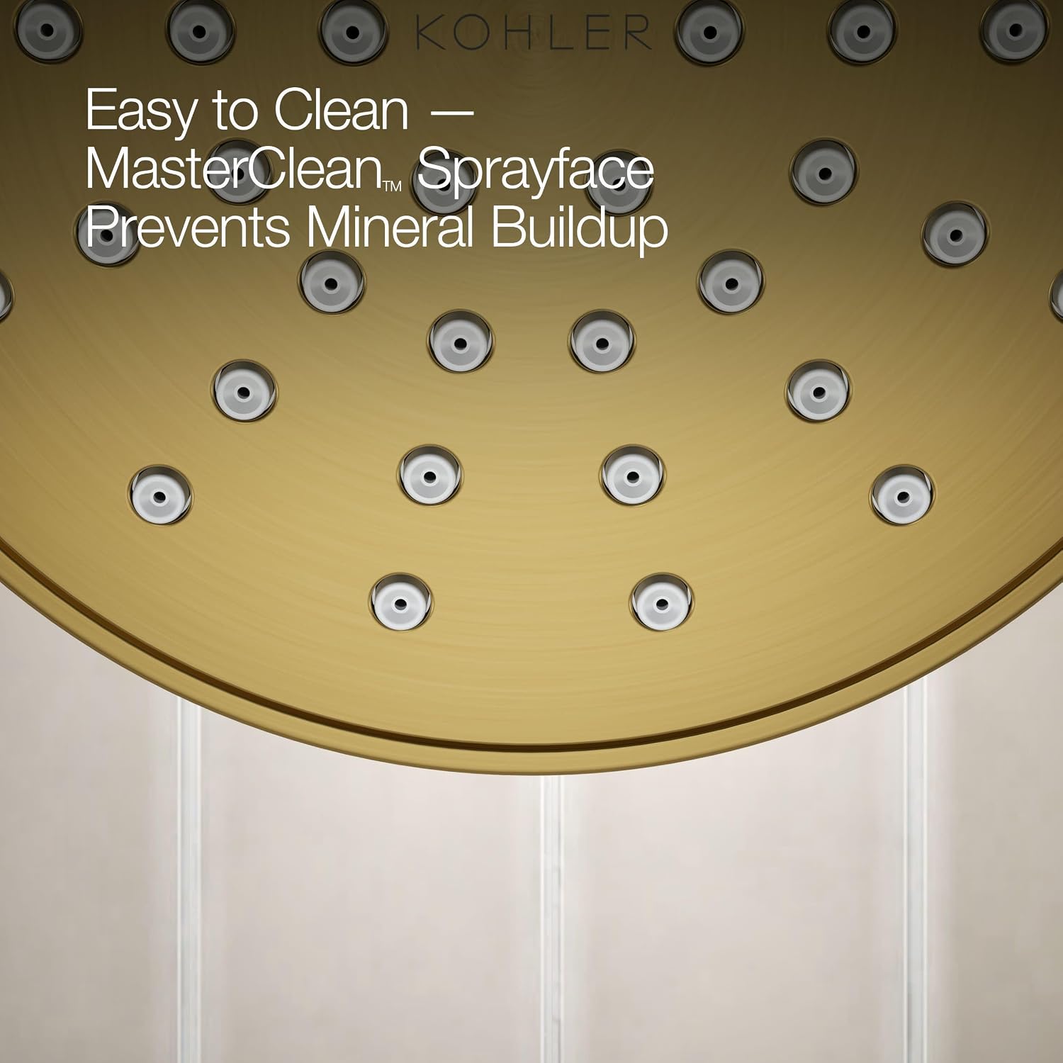KOHLER TS35321-4G-2MB, Elate Rite-Temp Shower Trim with Single Function 1.75 GPM Showerhead, Vibrant Brushed Moderne Brass, Efficient Water Flow, Luxurious Shower Experience