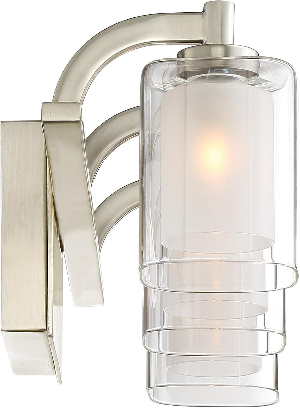 Quoizel Kolt 21' LED Vanity Light, 3-Light Brushed Nickel, Clear Sandblasted Glass, Modern Bathroom Fixture Over Mirror