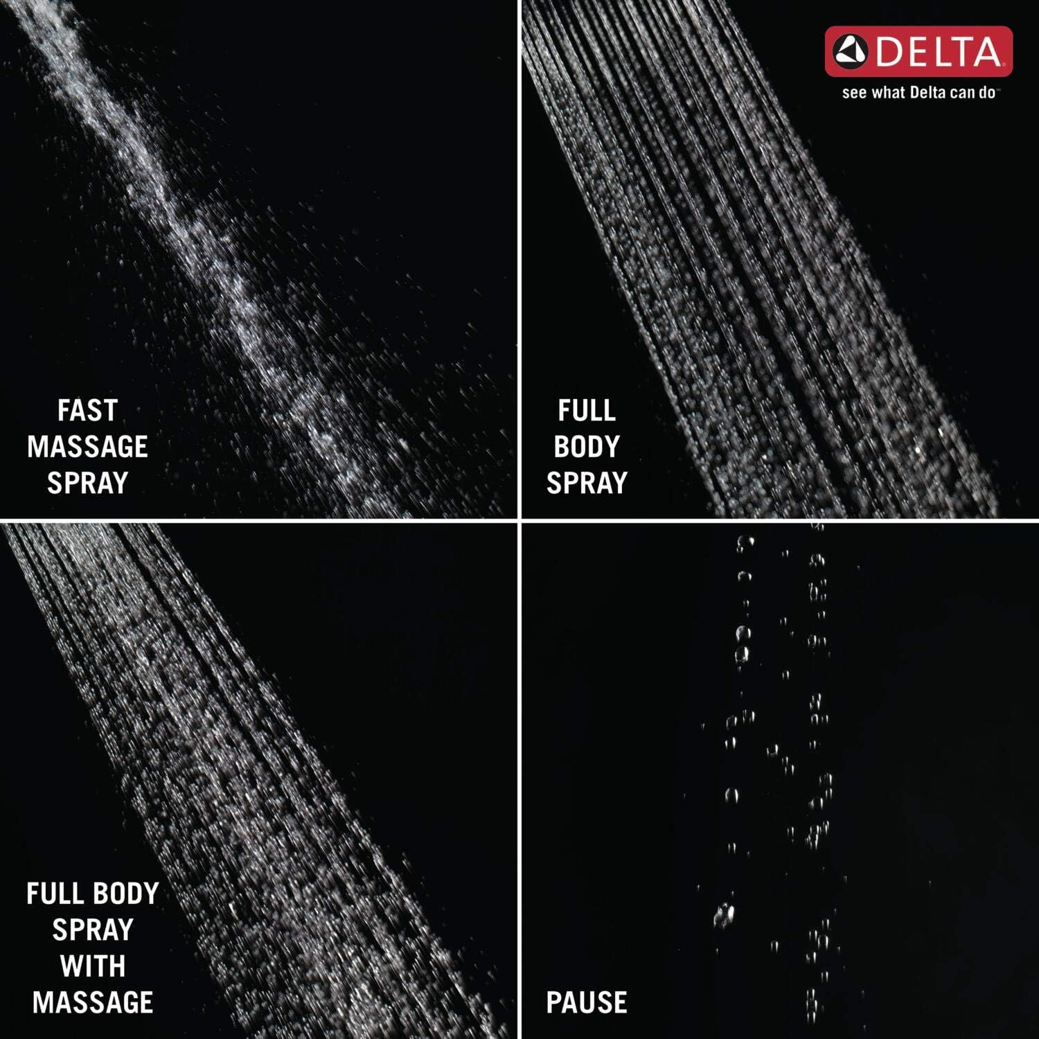 DELTA Ashlyn 17 Series Dual-Function Shower Trim Kit with 2-Spray Touch-Clean In2ition 2-in-1 Hand Held Shower Head with Hose, Chrome T17264-I (Valve Included)
