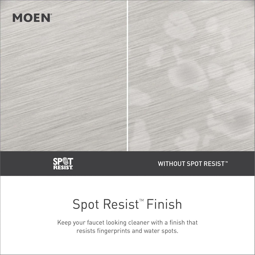 Moen Conway Spot Resist Brushed Nickel Two-Handle Centerset Bathroom Faucet with Drain Assembly, WS84922SRN (Pack of 2)