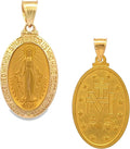 RP 14K Yellow Gold Miraculous Medal Necklace for Women & Men, Authentic & Pure Gold Pendant with 18' 14K Chain Necklace with Premium Jewelry Box, Stunning Miraculous Medal Virgin Mary Pendant Necklace, Subtle Size for Layering
