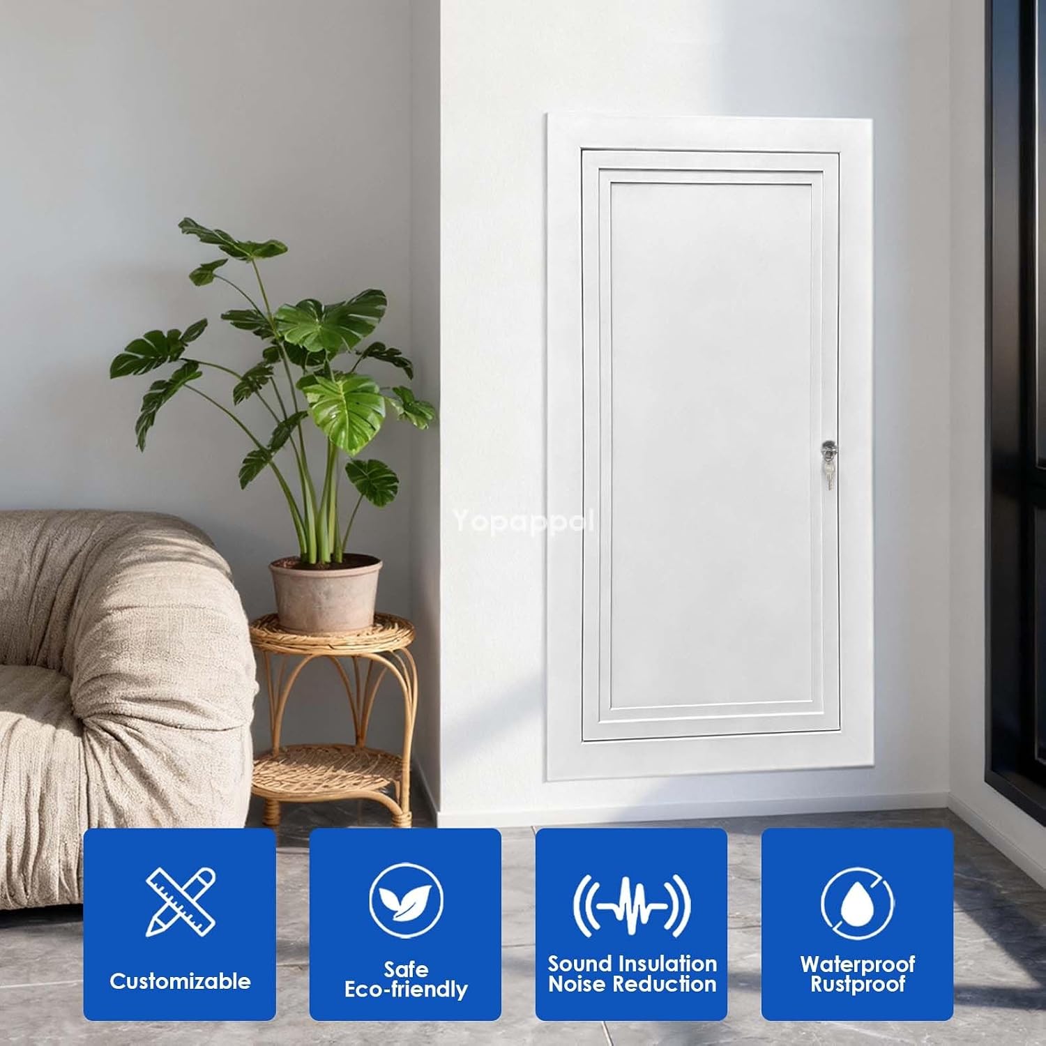 Access Panel with Latch - White Aluminum Door for Drywall, HVAC, Plumbing & Electrical Service - Heavy Duty Wall/Ceiling Cover Plate(24x20in/61x51cm)