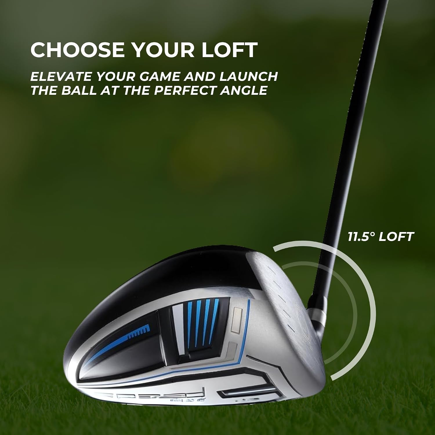 Speed System Golf Titanium Driver Golf Club, Loft Lightweight Graphite Shaft, Oversized Sweet Spot, Aerodynamic, USGA Conforming Mens Driver + Deluxe Headcover
