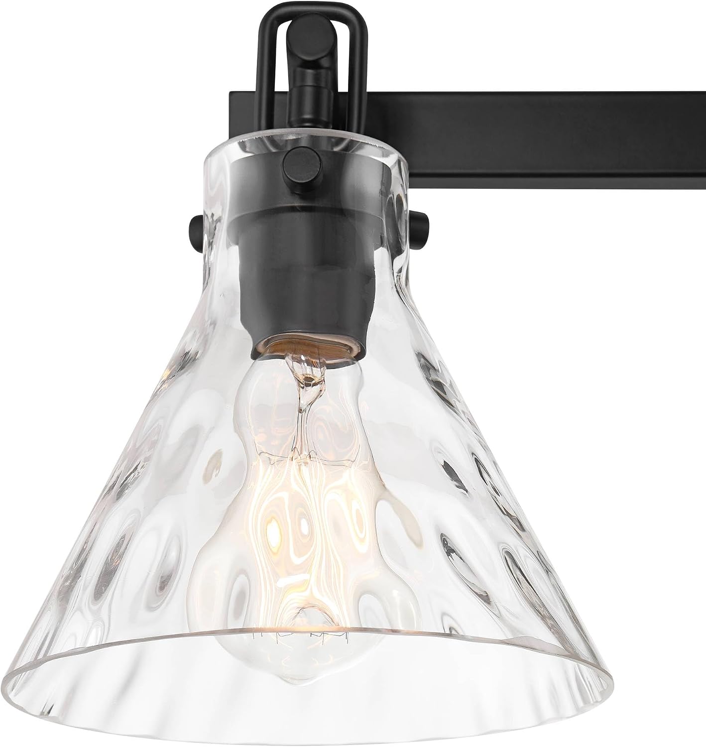 Possini Euro Design Ishii 26' High Modern 3 Light Bathroom Vanity Wall Lamp Light Fixture Mount Over The Sink Mirror Hardwired Cordless Matte Black Clear Glass Shade Indoor Entry-Way