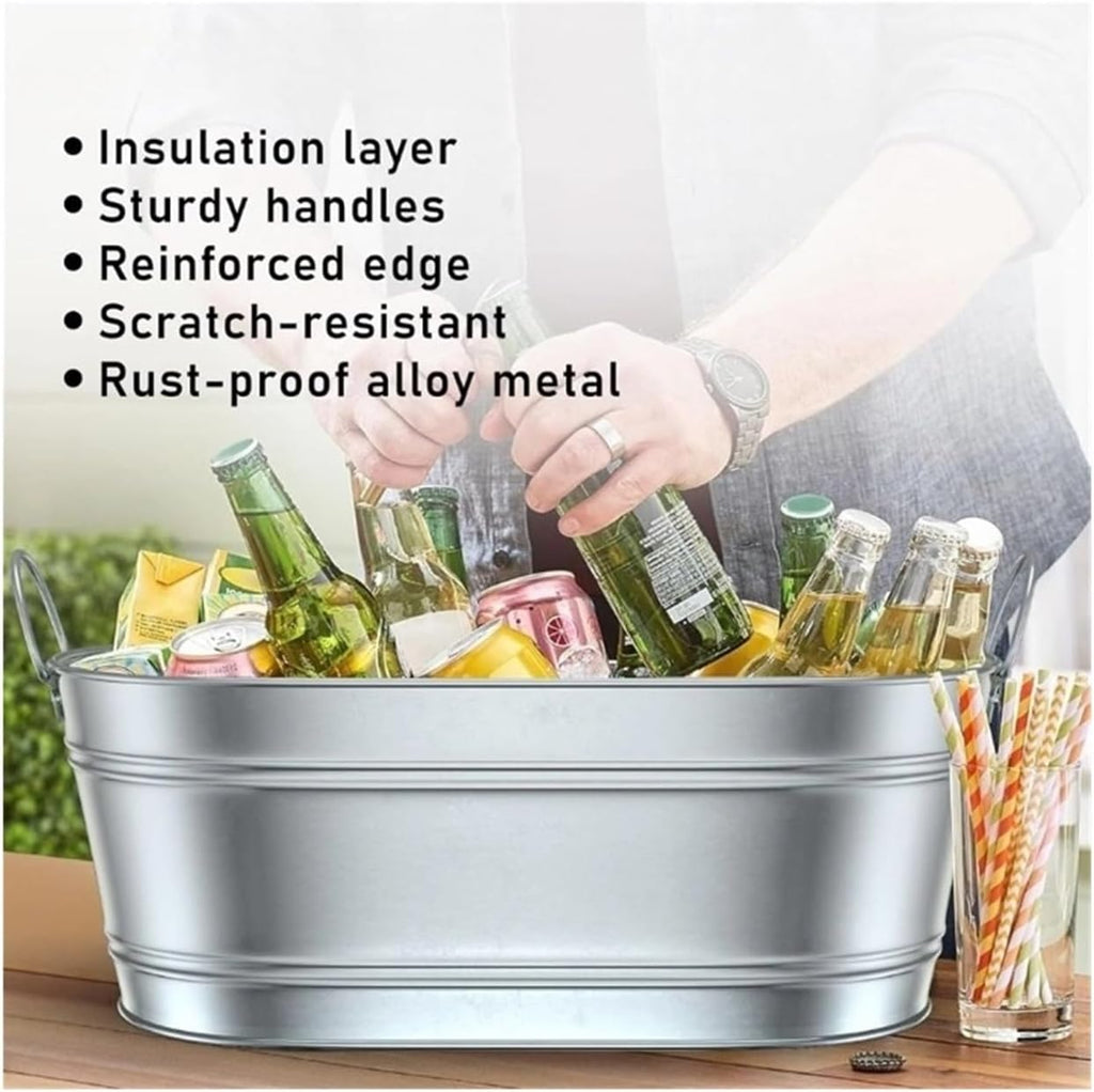 Ice Bucket - Beverage Tub Beer Ice Buckets for Parties- Champagne and Wine Buckets with Handles - Ice Storage(2 Packs)