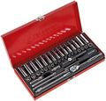 Sealey AK690 6 Point Walldrive-Duometric Socket Set, 1/4' Square Drive, 41 Pieces