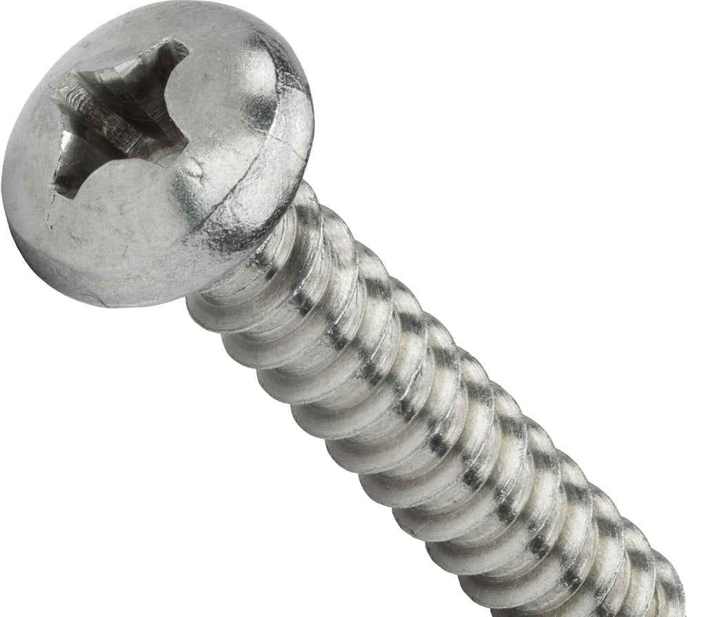 #12 x 2-1/2' - Sheet Metal Screws Self Tapping Pan Head Stainless Steel 250 Pcs self Tapping Screws Metal B2B