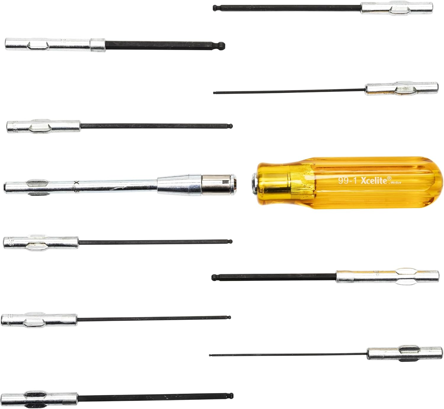Weller Xcelite 11 Pieces Ballpoint Allen® Hex Socket Type Screwdriver Set - Inch Sizes | 99PS40BPN