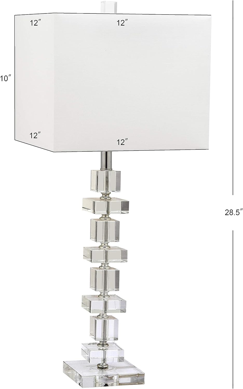 SAFAVIEH Lighting Collection Modern Deco 28-inch Bedroom Living Room Home Office Desk Nightstand Table Lamp Set of 2 (LED Bulbs Included)