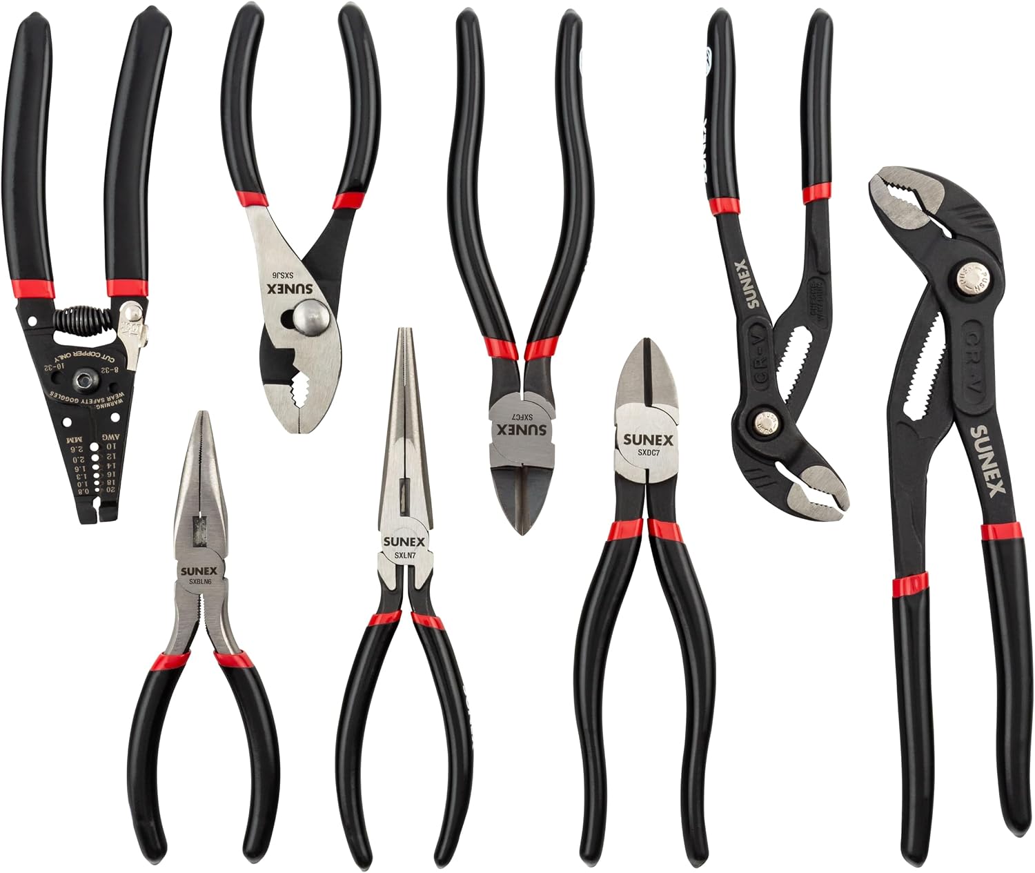 Sunex Tools - 8 PIECE PLIER SET IN EVA FOAM STORAGE TRAY