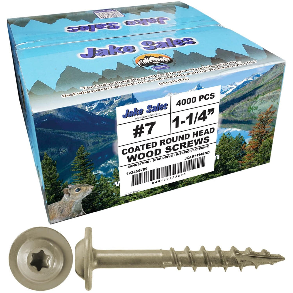 Round Washer Head 7 x 1-1/4' Sandstone - Full Box ~ 4000 Screws