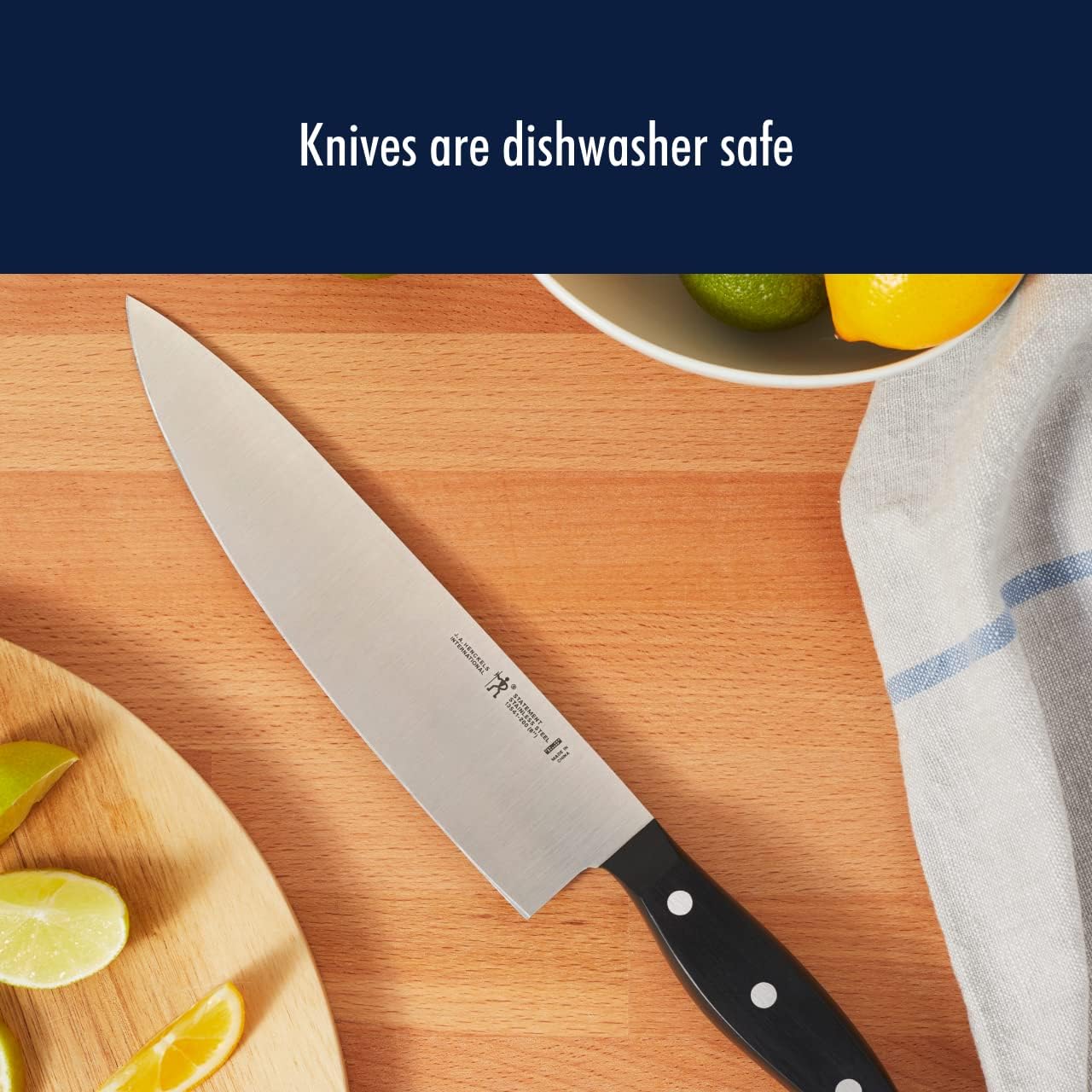 HENCKELS Statement 7-Pc Self-Sharpening Knife Block Set - German Stainless Steel, Built-in Sharpener, Lightweight Handles