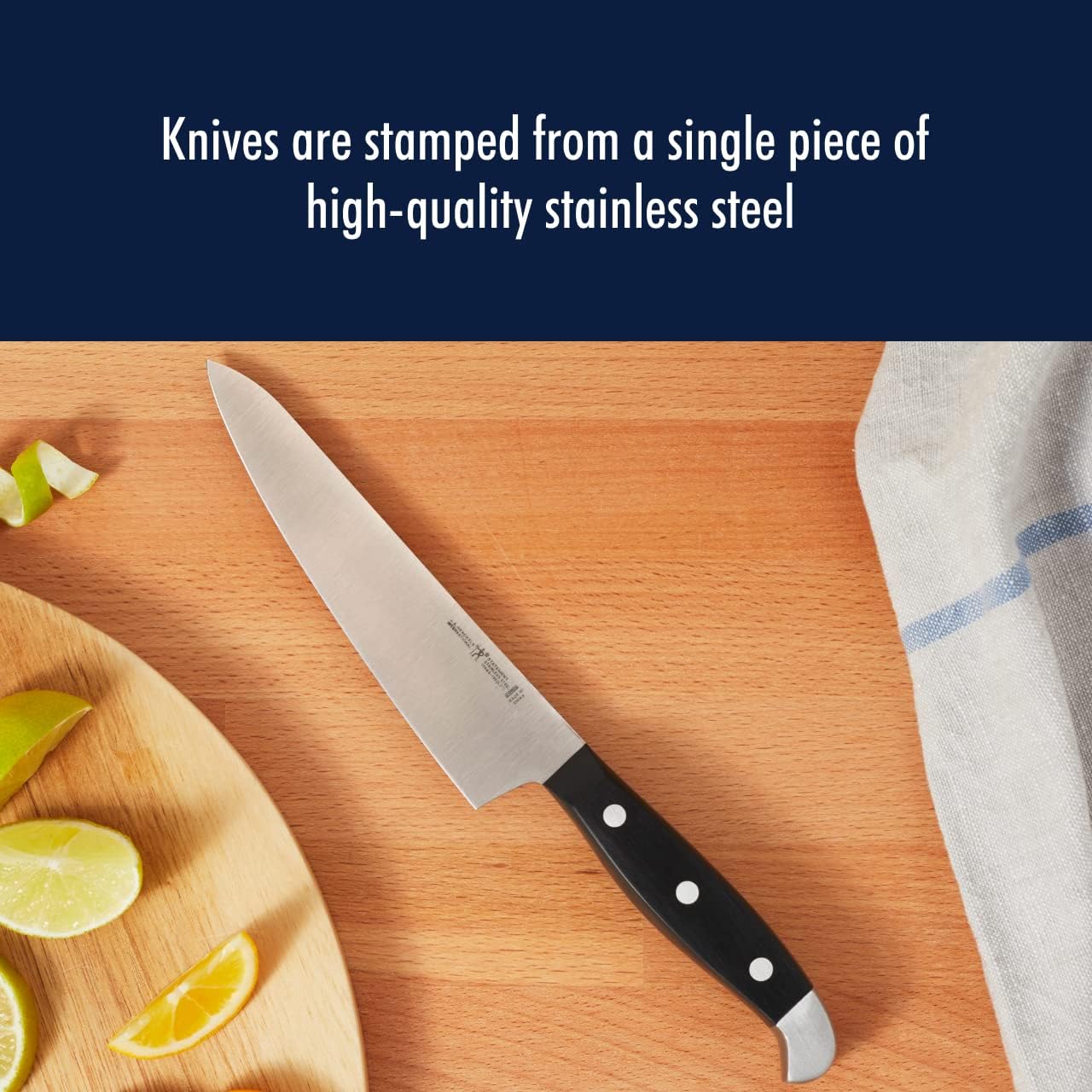 HENCKELS Statement 7-Pc Self-Sharpening Knife Block Set - German Stainless Steel, Built-in Sharpener, Lightweight Handles