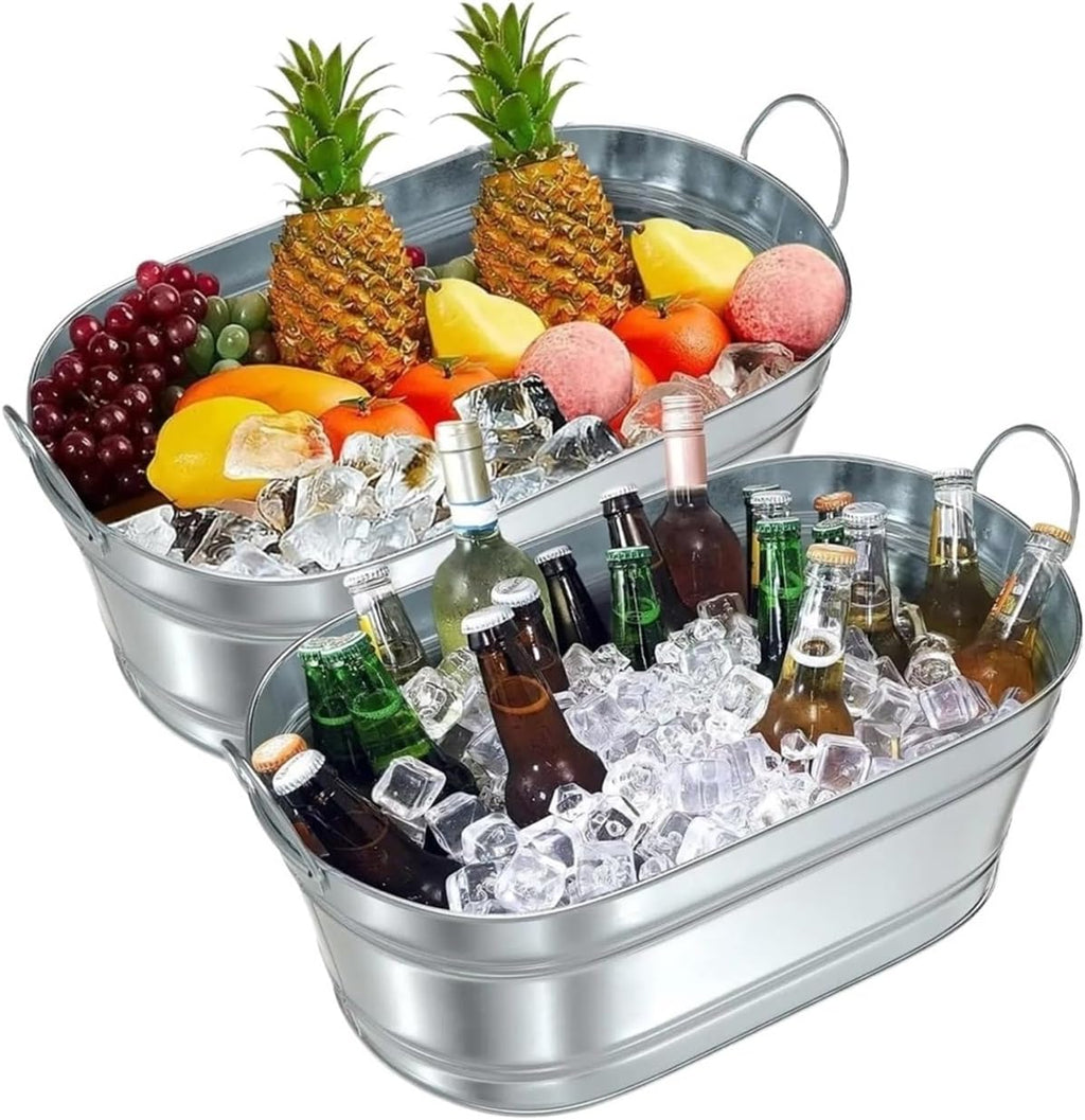 Ice Bucket - Beverage Tub Beer Ice Buckets for Parties- Champagne and Wine Buckets with Handles - Ice Storage(2 Packs)