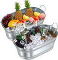 Ice Bucket - Beverage Tub Beer Ice Buckets for Parties- Champagne and Wine Buckets with Handles - Ice Storage(2 Packs)