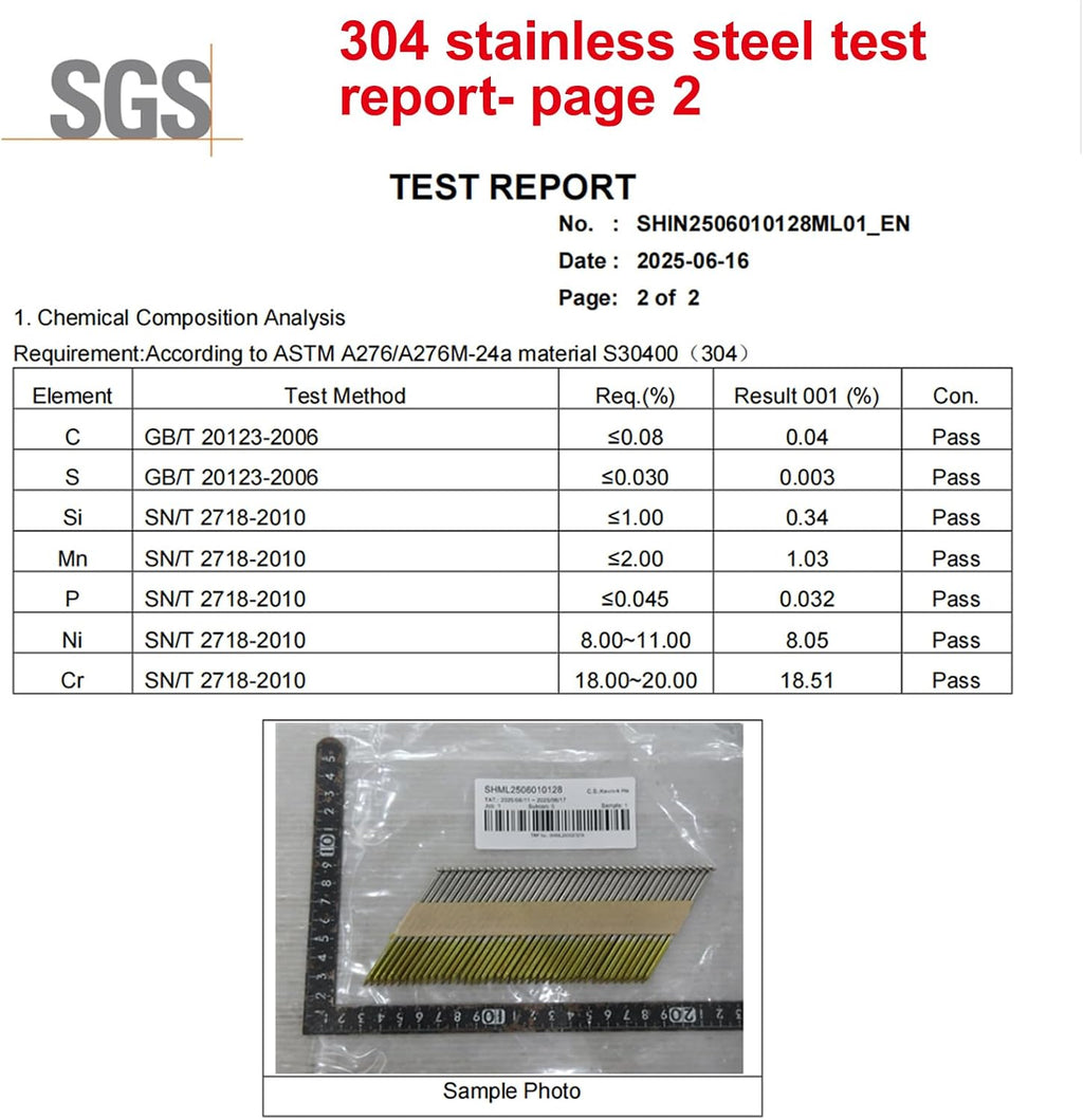 34-30 Degree Framing Nails 304 Stainless Steel D Head Smooth Shank Paper Tape Strip Nails for 30 to 34 degree Framing Nailer (3'-1000PCS)