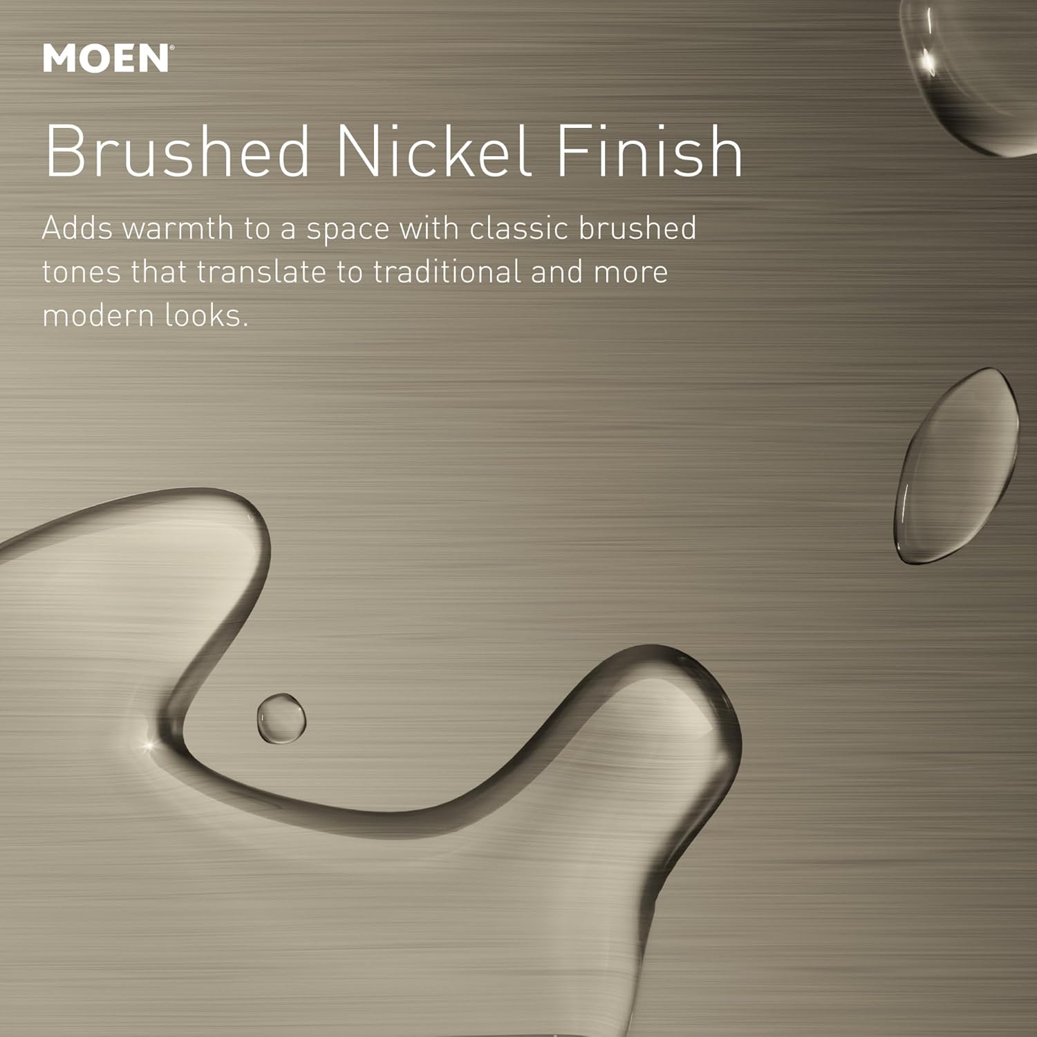 Moen Brantford Brushed Nickel Two-Handle Low-Arc Traditional Centerset Bathroom Faucet with Drain Assembly, 6610BN