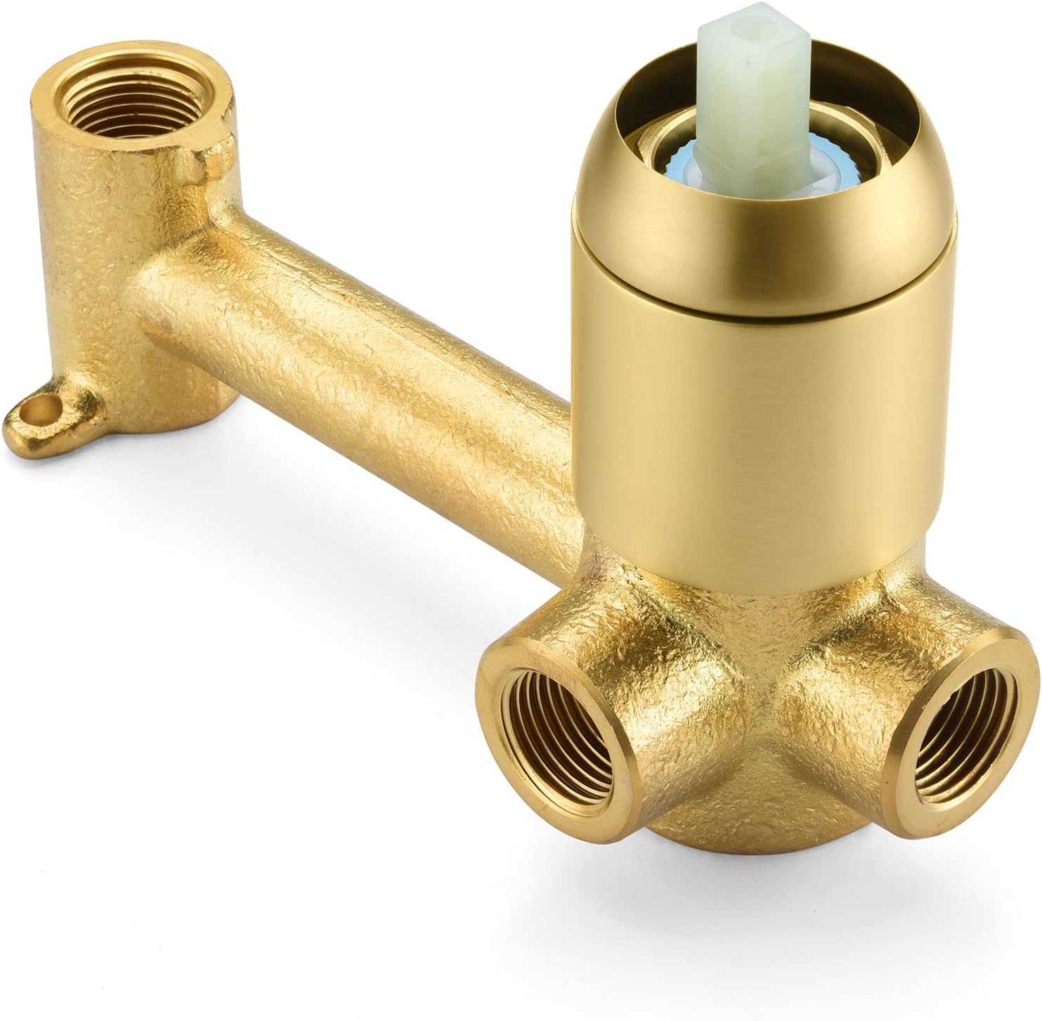 SUMERAIN Wall Mount Tub Filler Gold Bathtub Faucet with Rough in Valve, Left-Handed Handle