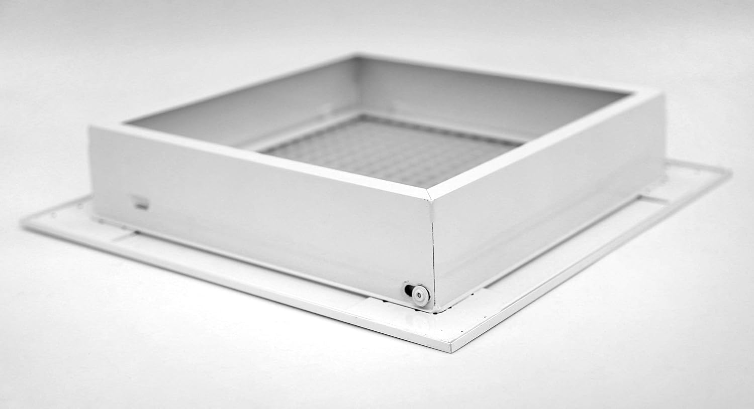 28' x 14' Cube Core Eggcrate Return Air Filter Grille for 1' Filter - Aluminum - White [Outer Dimensions: 30.5' x 16.5]