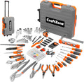 415 PCS Home Tool Set Kit with Heavy Duty Rolling Case Metric & SAE Sockets Wrenches Screwdrivers Pliers for Men Homeowners DIY Auto Repair Household Maintenance All in One Tool Kit