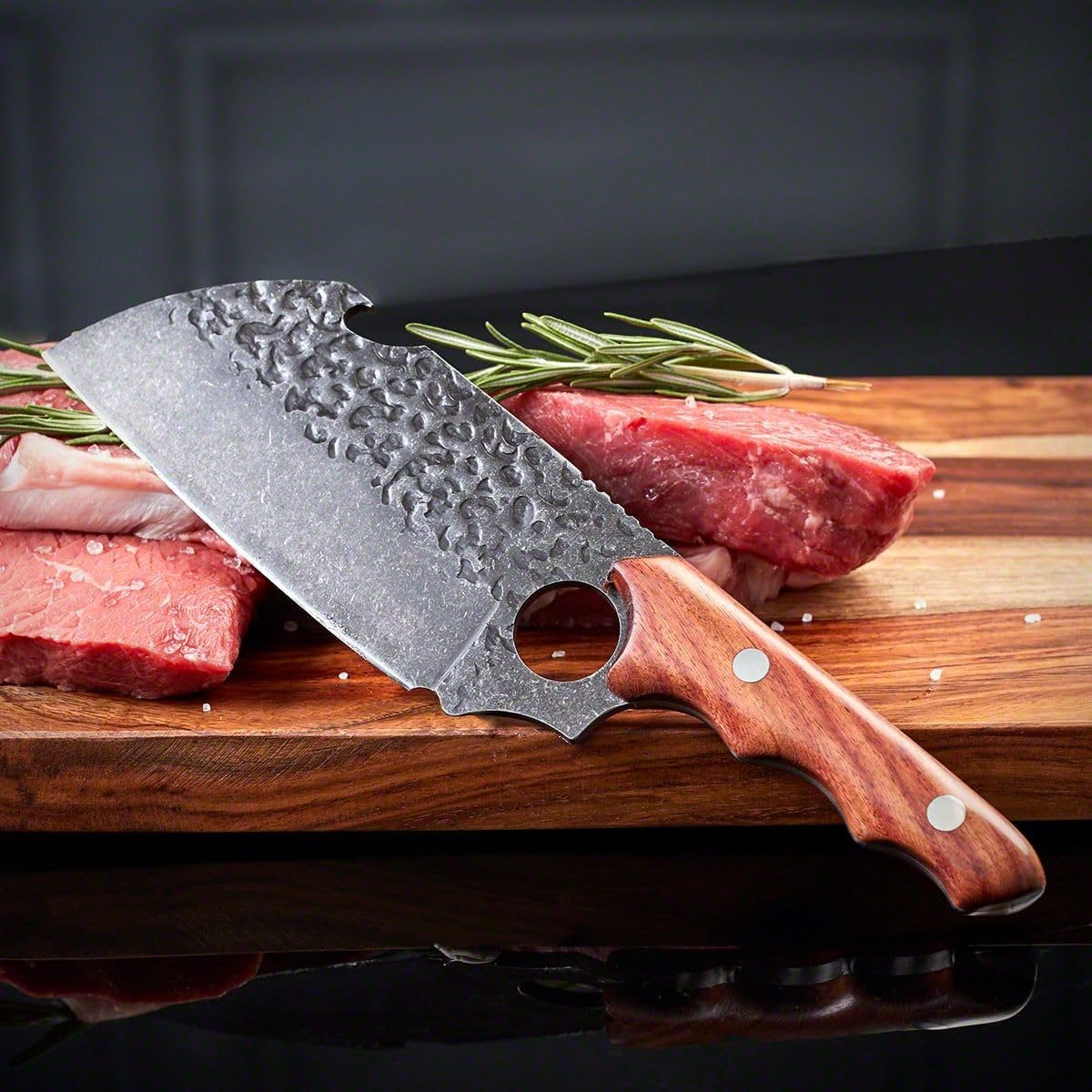 Personalized Meat Cleaver Knife, Set of 5 - Custom Groomsmen Ideas for BBQ Lovers, Grill Masters, or Home Chefs
