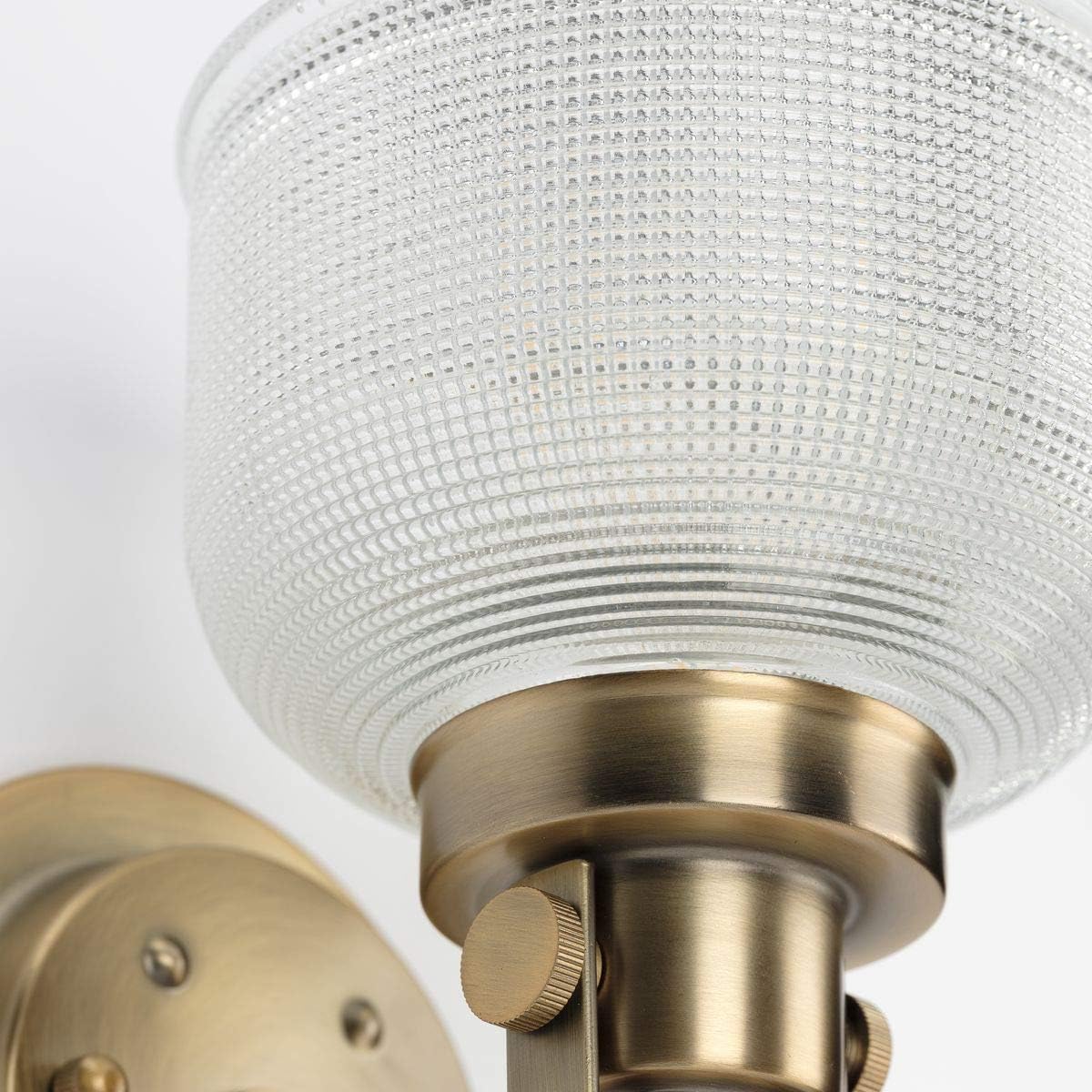 Archie Collection 2-Light Clear Double Prismatic Glass Coastal Bath Vanity Light Polished Chrome