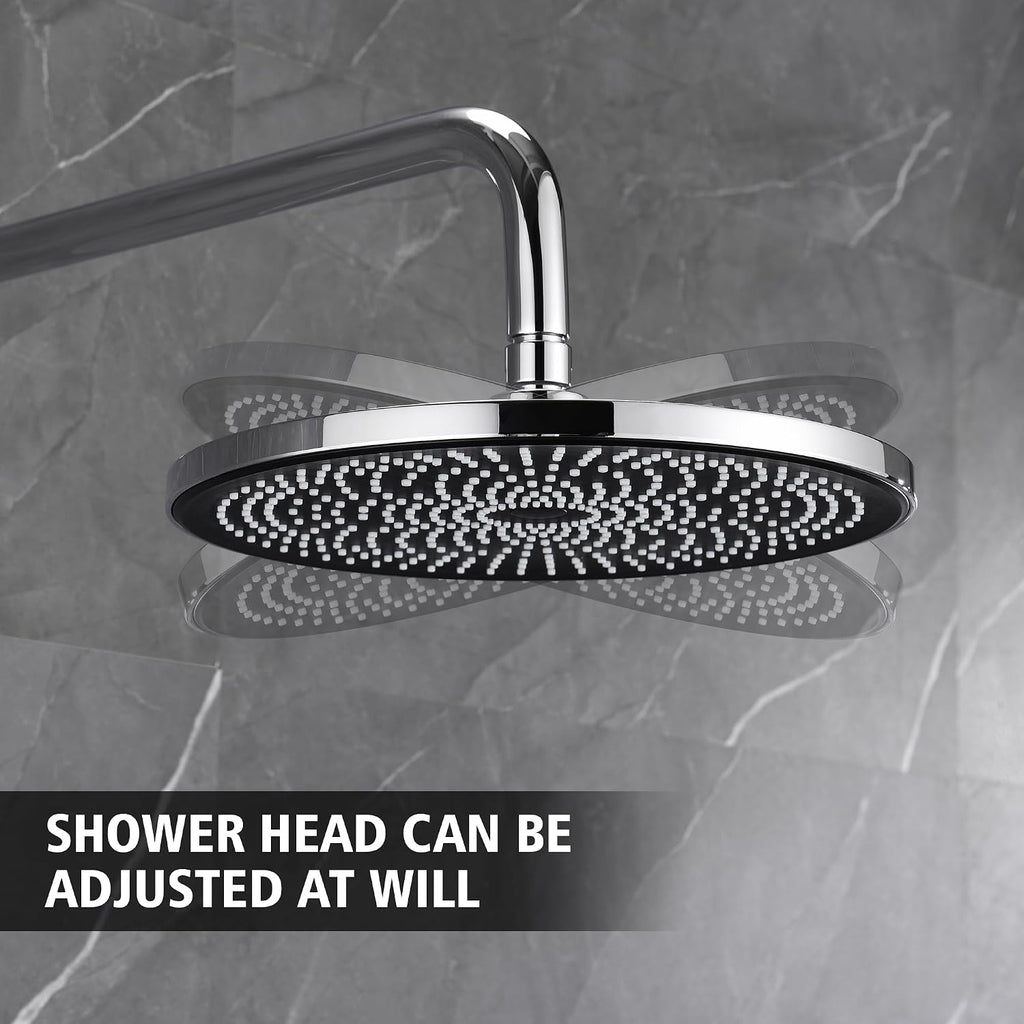 sumerain Shower System Concealed Shower Faucet Set, Rainfall Shower Faucet Complete with Handheld,Rough-in Valve and Trim Kit, Chrome