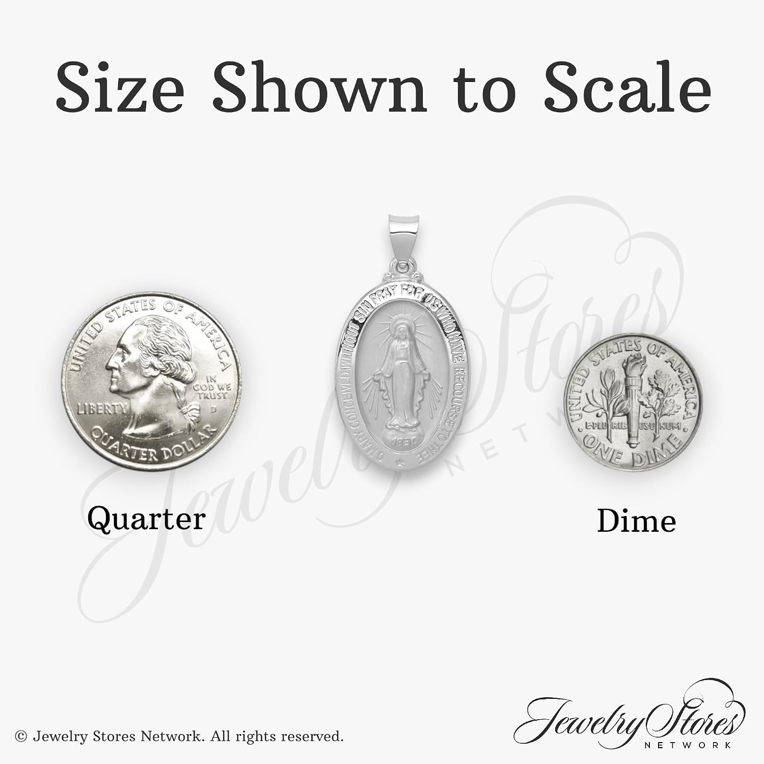 14k Gold Virgin Mary Miraculous Medal Pendant - Oval Mother Mary Necklace Charm with Sacred Words - Handcrafted Religious Jewelry Made in USA - Traditional Catholic Design