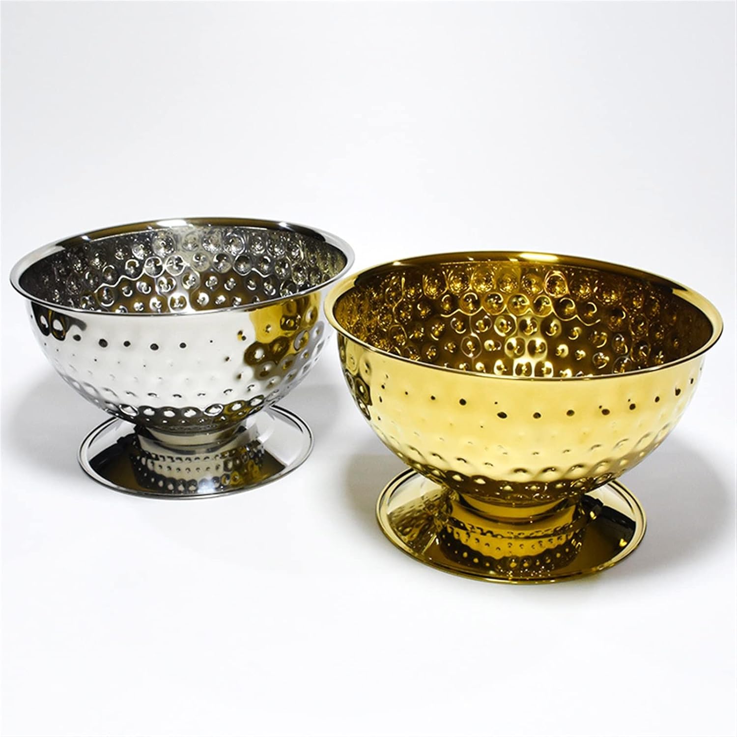 Ice Bucket Champagne Bucket Ice Bucket Container Multifunctional Champagne Basin Stainless Steel Hammer Basin Bar Ktv Ice Wine Basin for Families, Parties Ice Bucket Beverage Tub (Color : 1)