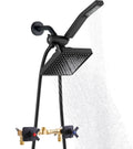 2 Handle Shower Faucet set, Matte Black Two Handle Shower Faucets Sets Complete 2 Knob Shower Faucet and Hand Shower
