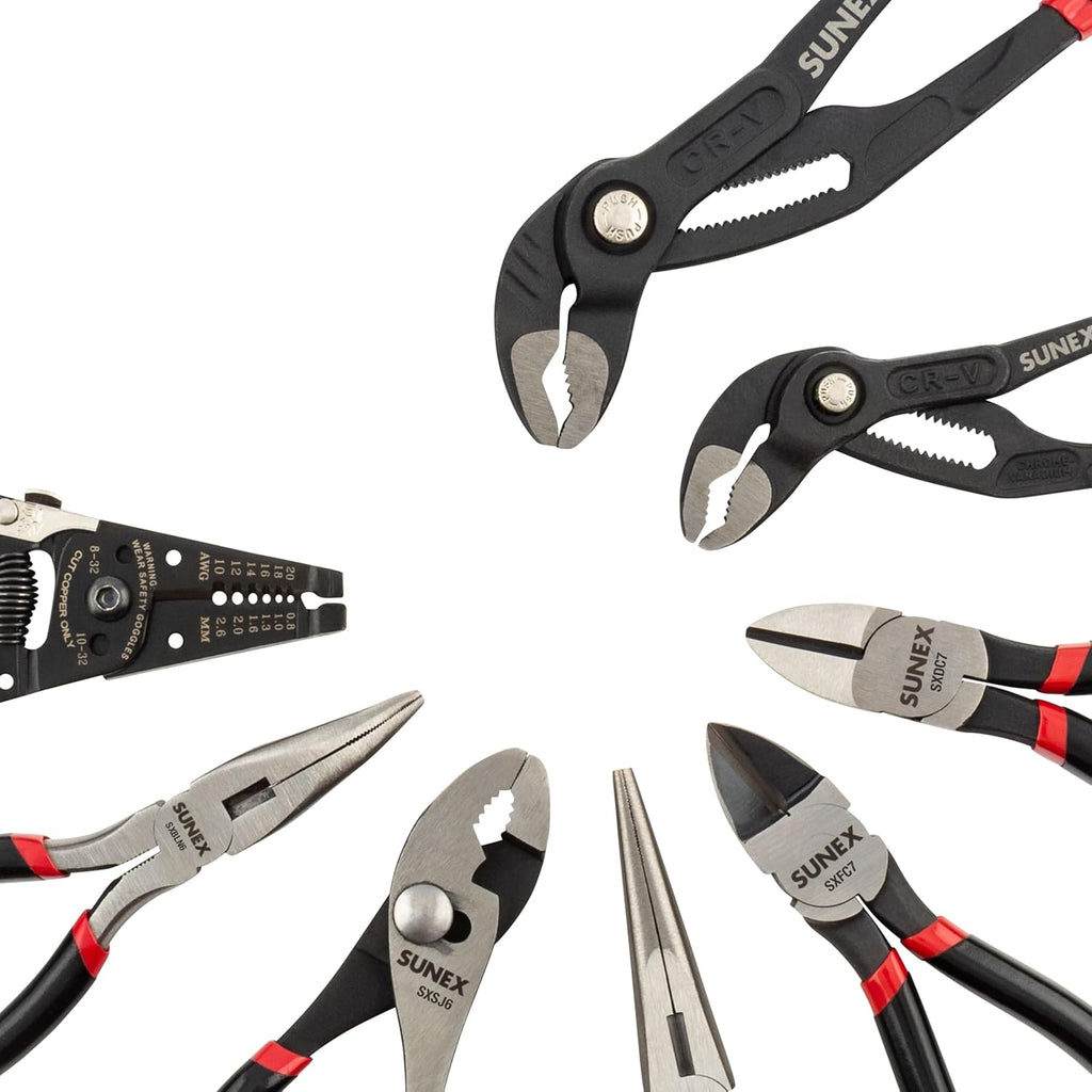 Sunex Tools - 8 PIECE PLIER SET IN EVA FOAM STORAGE TRAY