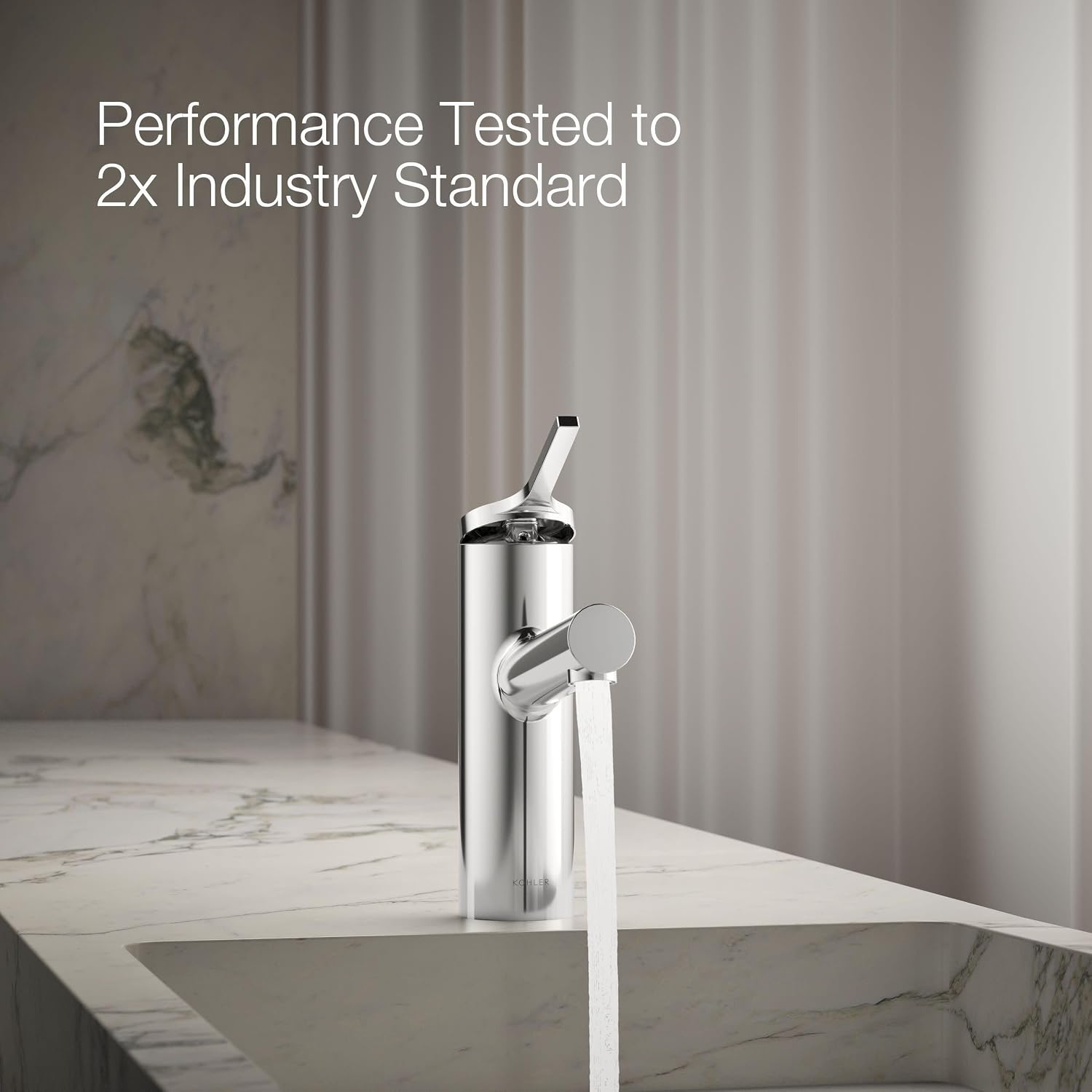 Kohler K-35048-4-CP Elate® Single-Handle Bathroom Sink Faucet, Bathroom Faucets, 1.2 GPM, Polished Chrome