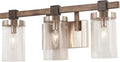 Minka Lavery 4633-106 Bridlewood Vanity Bath Light, 3-Light, 180 Total Watts, 22.5-in H x 8.75-in W, Stone Grey w/Brushed Nickel