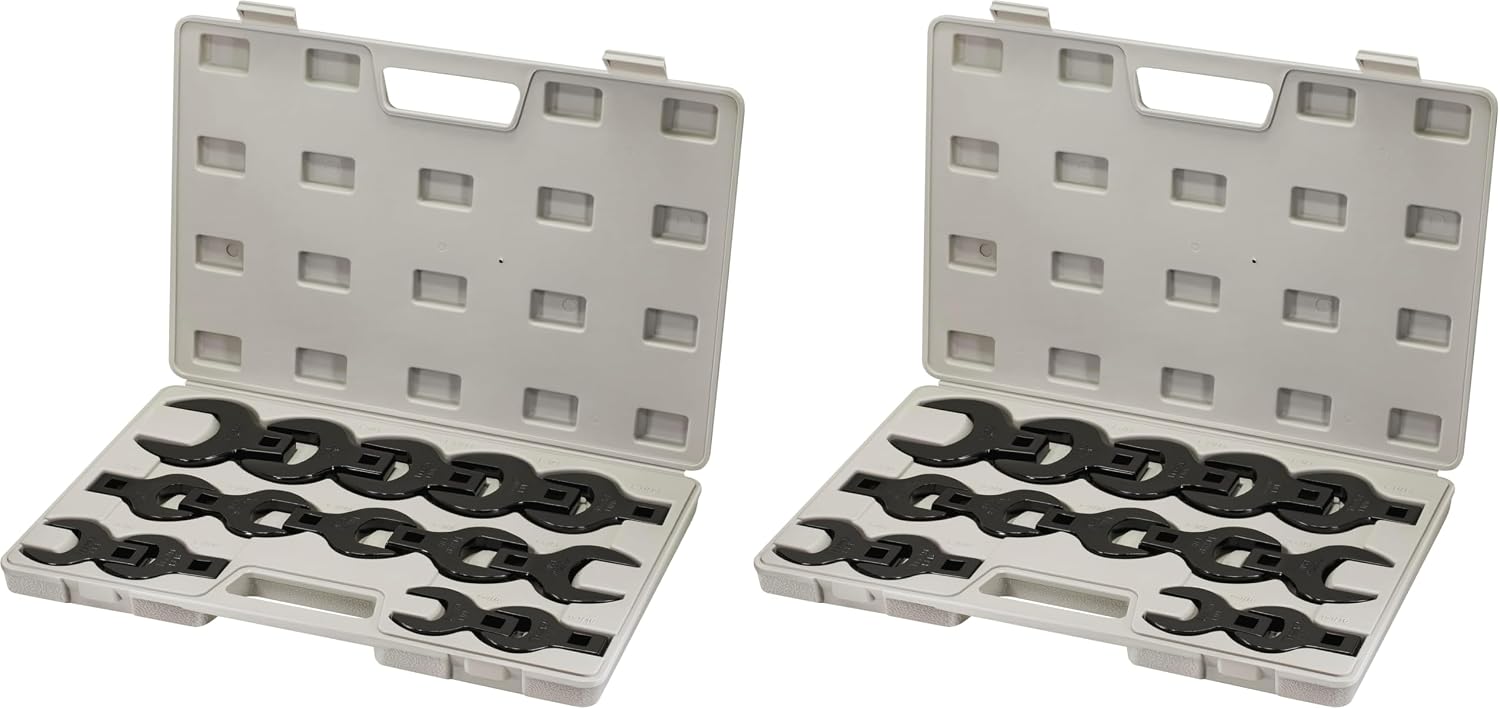 Titan 17298 14-Piece 1/2-Inch Drive SAE Jumbo Crowsfoot Wrench Set (Pack of 2)