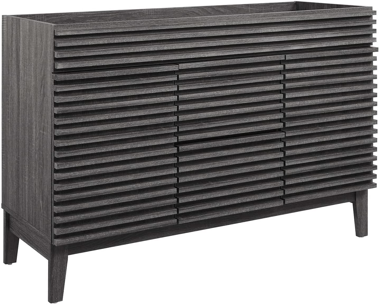Modway Render 48' Double Sink Compatible (Not Included) Bathroom Vanity Cabinet in Charcoal