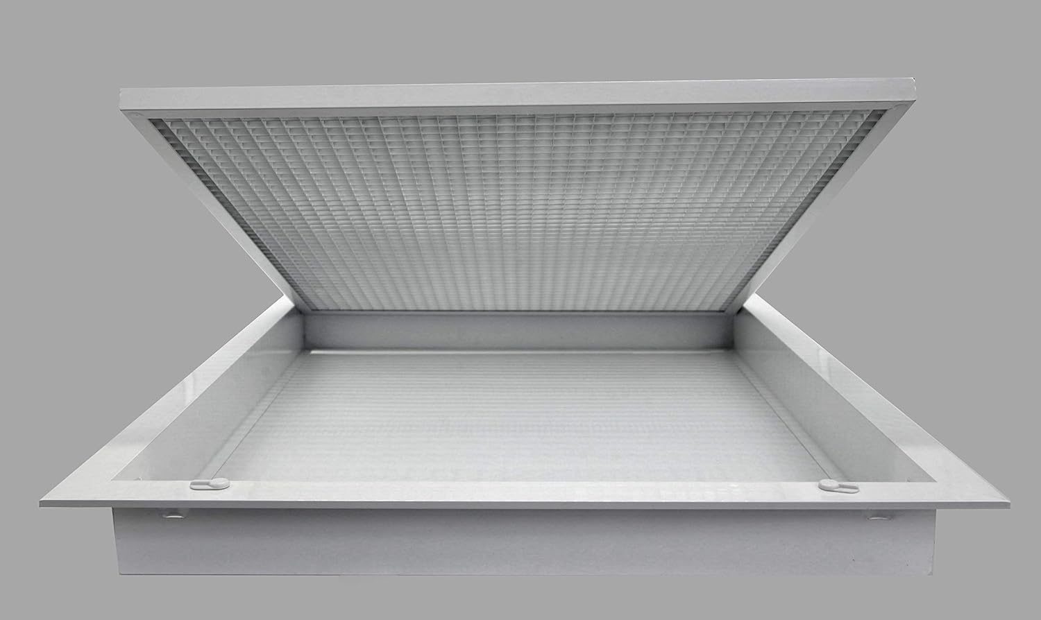 20' x 22' Cube Core Eggcrate Return Air Filter Grille for 1' Filter - Aluminum - White [Outer Dimensions: 22.5' x 24.5]