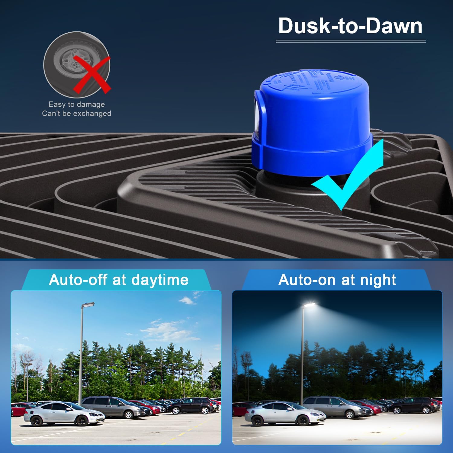 480W LED Parking Lot Light,72000LM 5000K Dusk to Dawn Security Flood Lights, IP65 Waterproof Commercial Slip Fitter Pole Mount 100V-277V for Car Lots, Stadium, Arena, Hospital