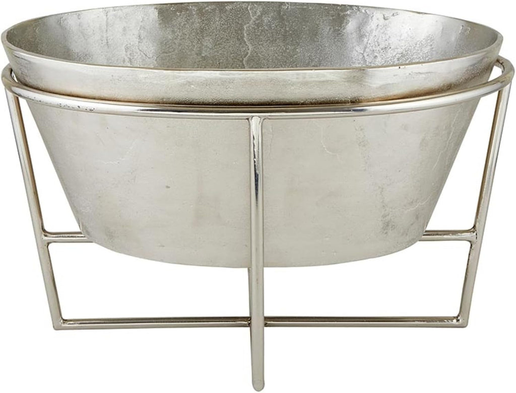 Santa Barbara Design Studio Champagne Buckets - Aluminum Ice Bucket/Tub with Removable Stand, Large, Silver