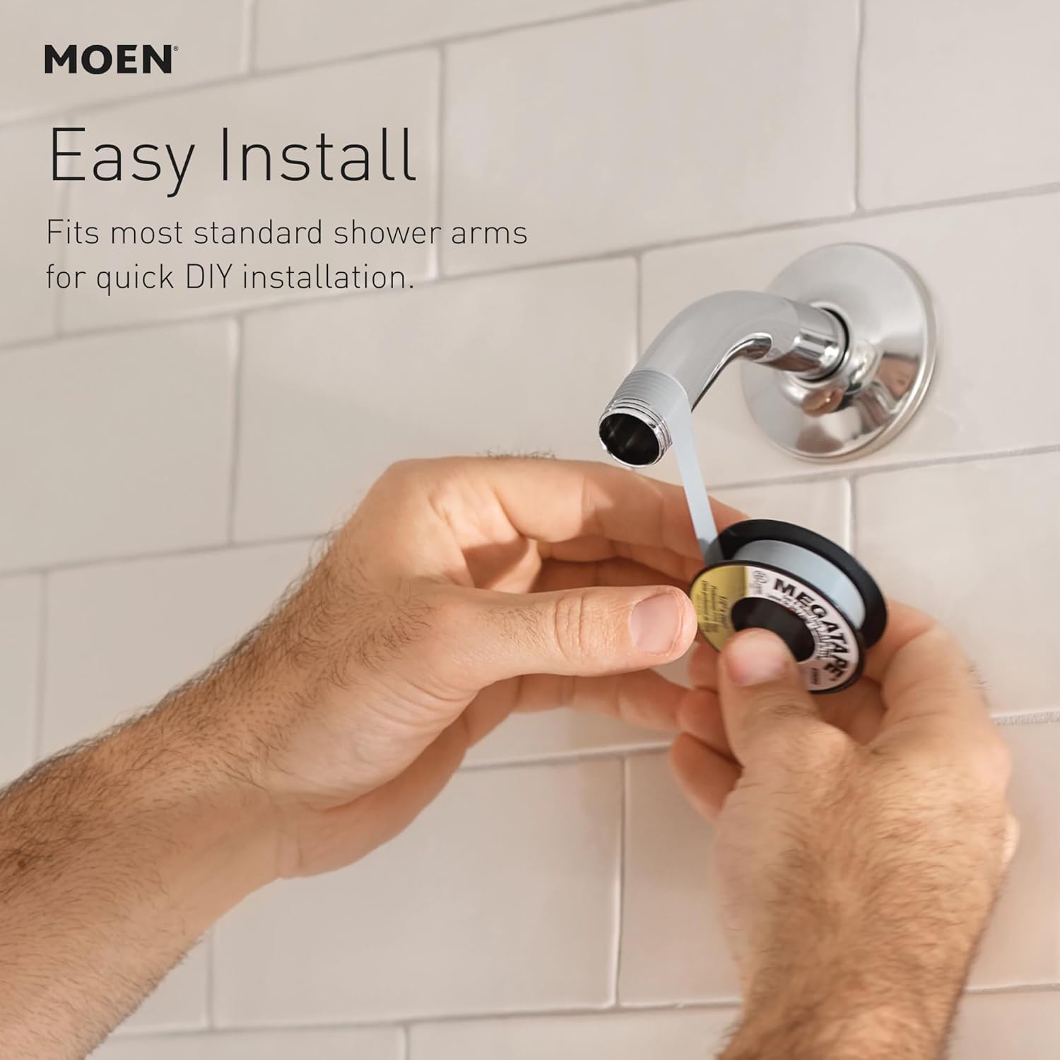 Moen Engage Chrome Magnetix 2-in-1 Combo Rain Showerhead with Detachable Handheld Shower Spray, Featuring Magnetic Docking System, 26009 (Pack of 2)