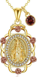 Sterling Silver St Michael/St Christopher/St Barbara/St Jude/St Dymphna/Virgin Mary Necklace Patron Saint Pendant Amulet Medal Religion Jewelry Gifts for Men Women