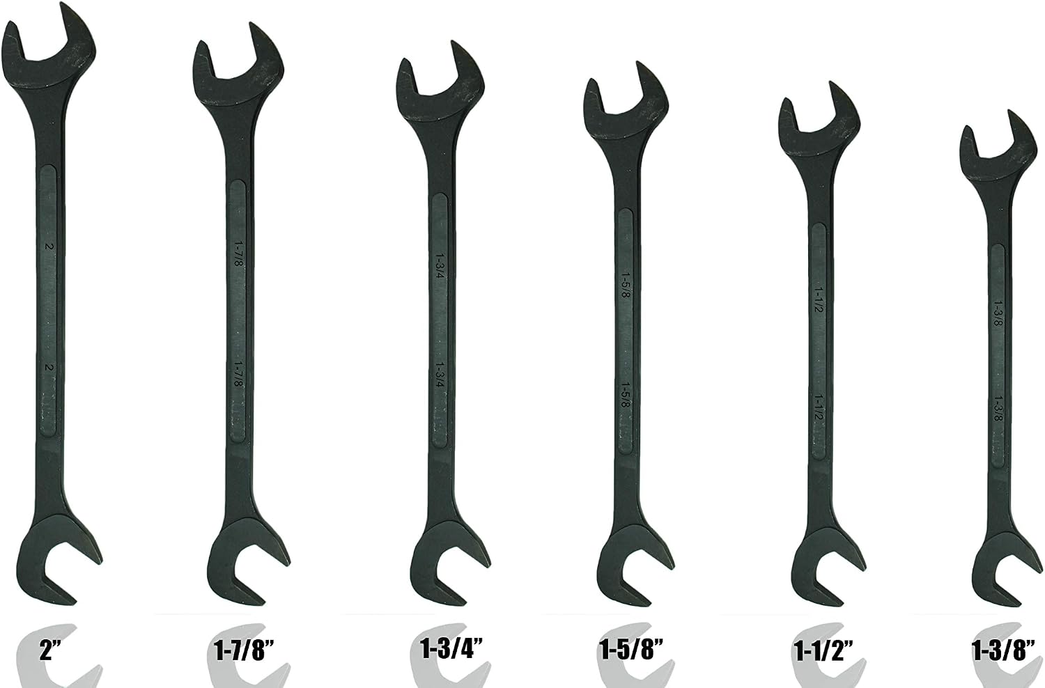 VCT 6pc Black Oxide Jumbo Angle Wrench Set, SAE