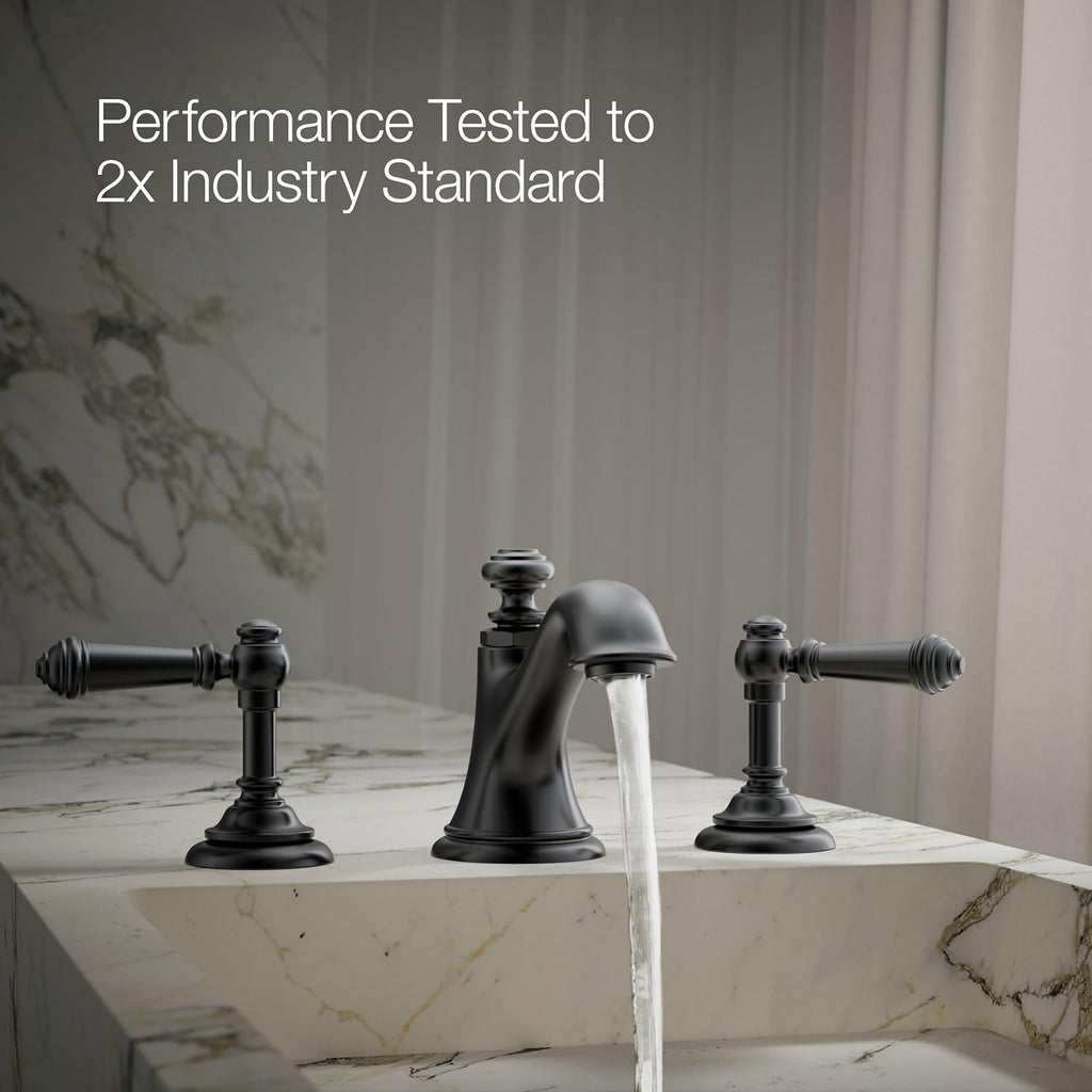 Kohler 72759-BL Artifacts® with Bell Design Bathroom Sink Faucet spout with Bell Design, 1.2 gpm, Matte Black