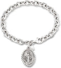 Ross-Simons Italian Sterling Silver Miraculous Medal Charm Bracelet