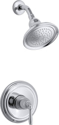 Kohler TS396-4-CP Devonshire(R) Rite-Temp(R) Shower Valve Trim with Lever Handle And 2.5 gpm Showerhead, Polished Chrome