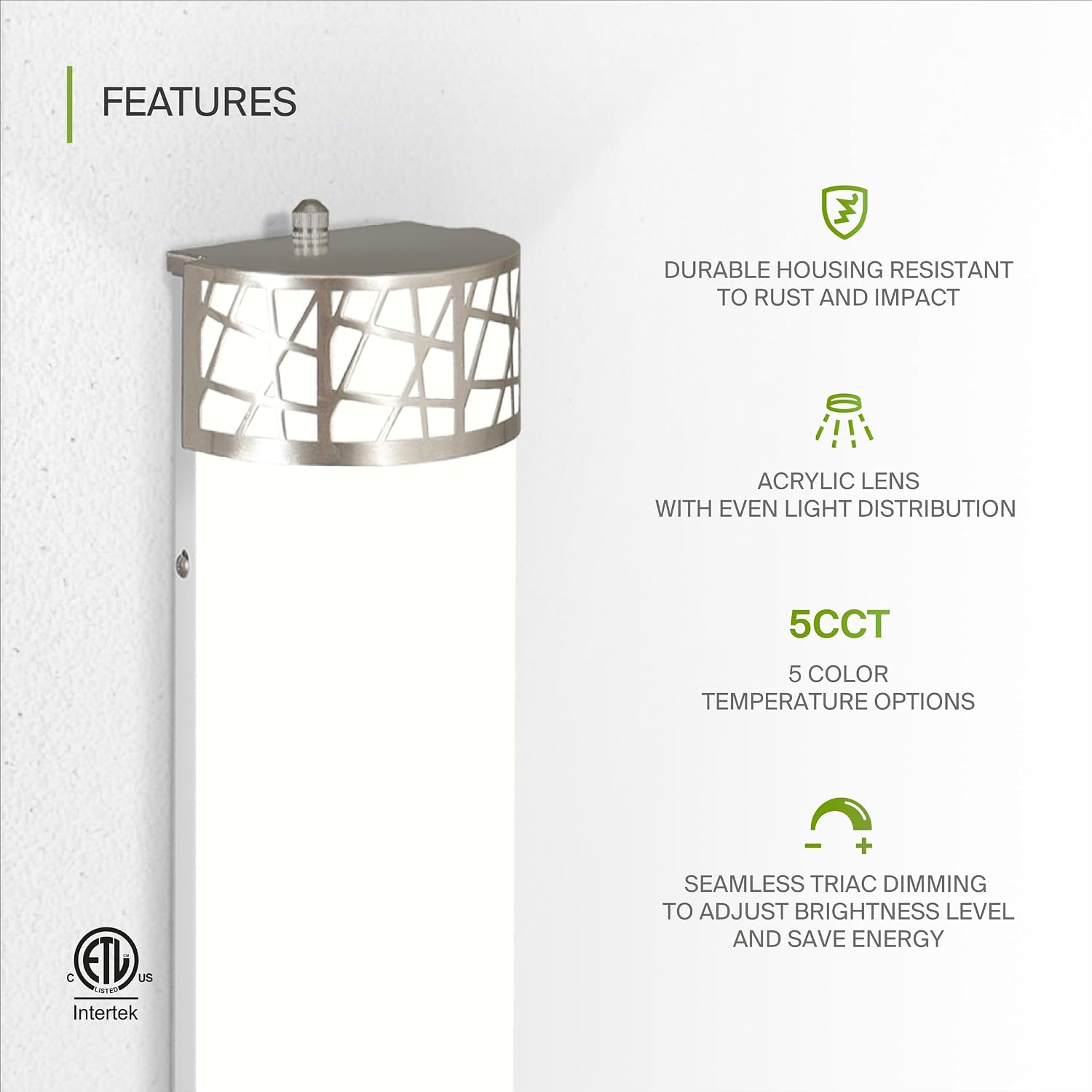 ASD 48 Inch LED Bathroom Vanity Light, 5CCT 2700K-5000K 35W, Dimmable Bathroom Light Fixtures, Modern Vanity Lights for Bathroom Lighting Fixtures Over Mirror, Wall Light Bar, Brushed Nickel, ETL, 2P