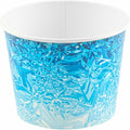 Restaurantware Paper Ice Buckets 100 Count 5 lb Leak-Resistant Disposable Ice Holders for Hotels Insulated Wide Mouth Round Containers for Events and Catering Blue