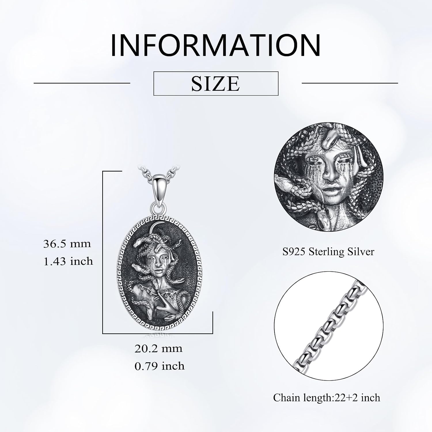 Sterling Silver St Michael/St Christopher/St Barbara/St Jude/St Dymphna/Virgin Mary Necklace Patron Saint Pendant Amulet Medal Religion Jewelry Gifts for Men Women