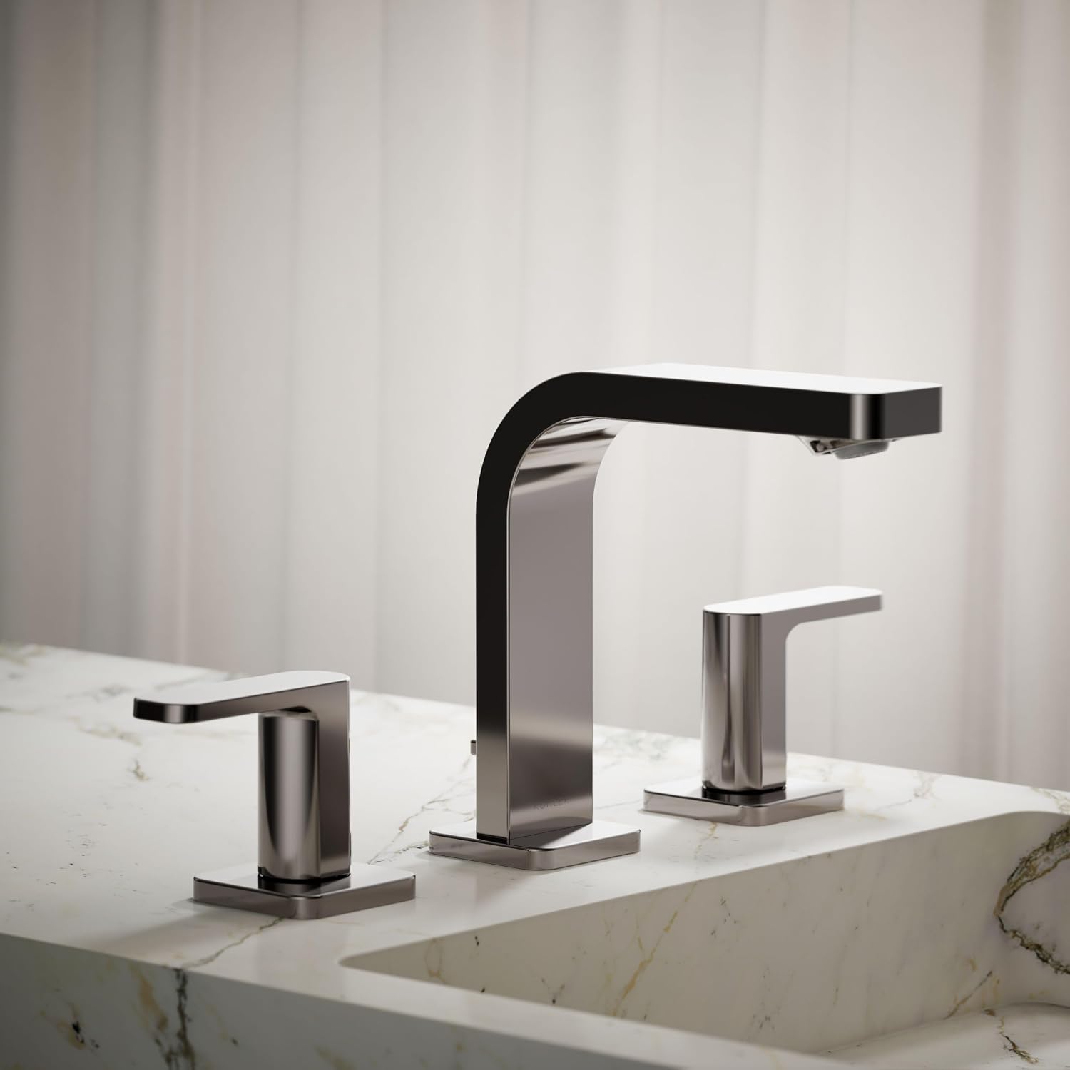 Kohler 23484-4-TT Parallel® Widespread Bathroom Sink Faucet, 1.2 gpm, Vibrant Titanium