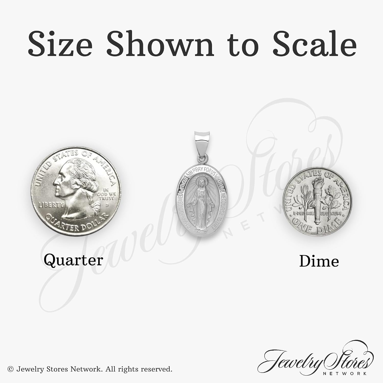 14k Gold Virgin Mary Miraculous Medal Pendant - Oval Mother Mary Necklace Charm with Sacred Words - Handcrafted Religious Jewelry Made in USA - Traditional Catholic Design