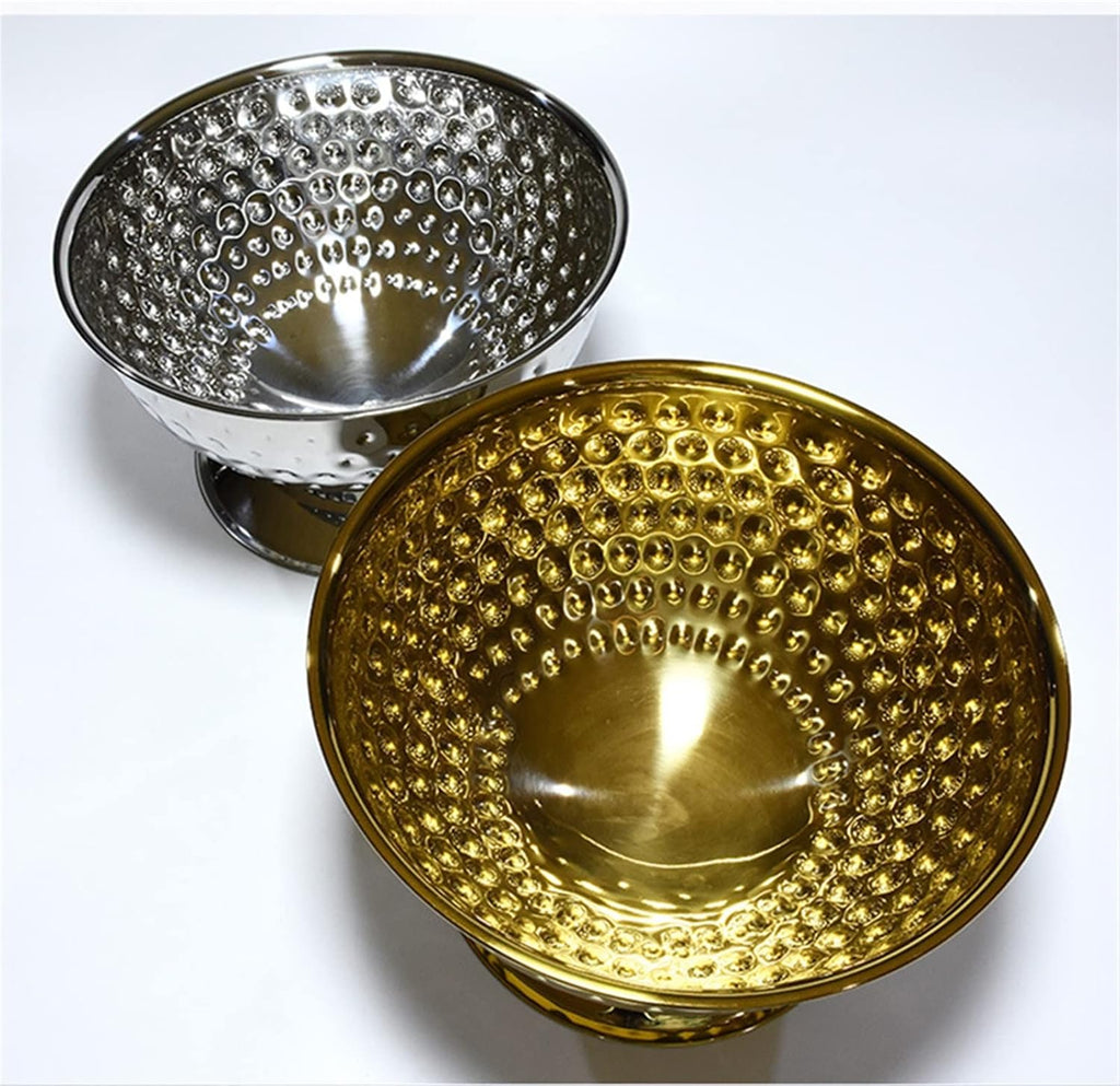 Ice Bucket Champagne Bucket Ice Bucket Container Multifunctional Champagne Basin Stainless Steel Hammer Basin Bar Ktv Ice Wine Basin for Families, Parties Ice Bucket Beverage Tub (Color : Brass)